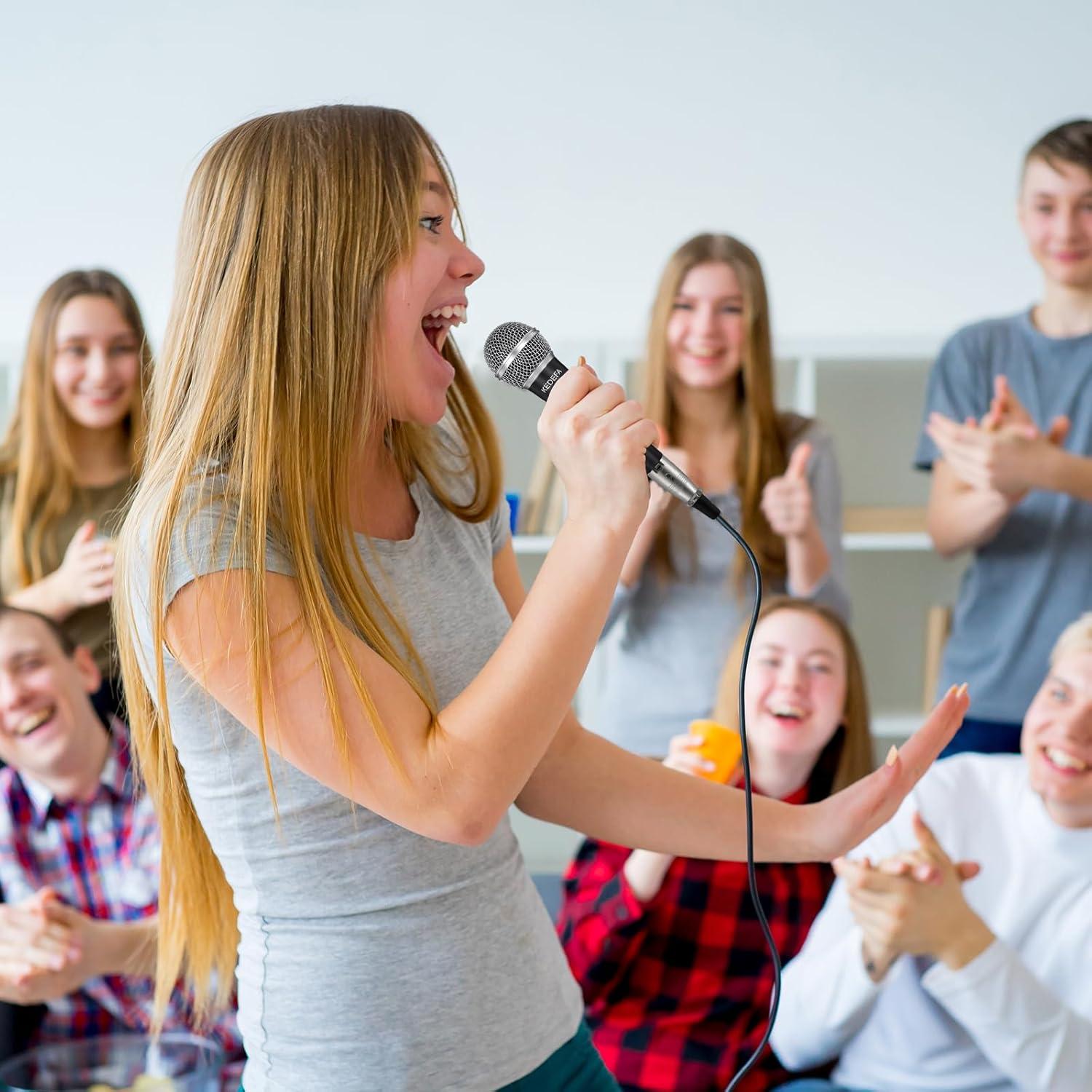 Micrófono de Karaoke KM58 KEDEFA Dinámico Cardioide 4m