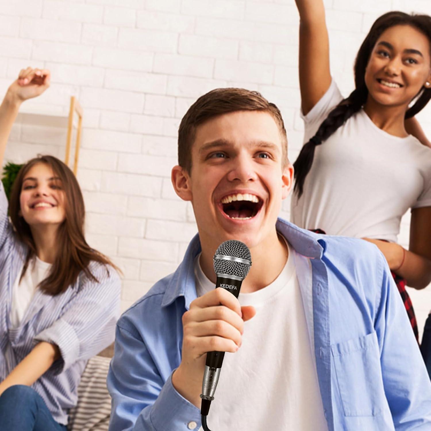 Micrófono de Karaoke KM58 KEDEFA Dinámico Cardioide 4m