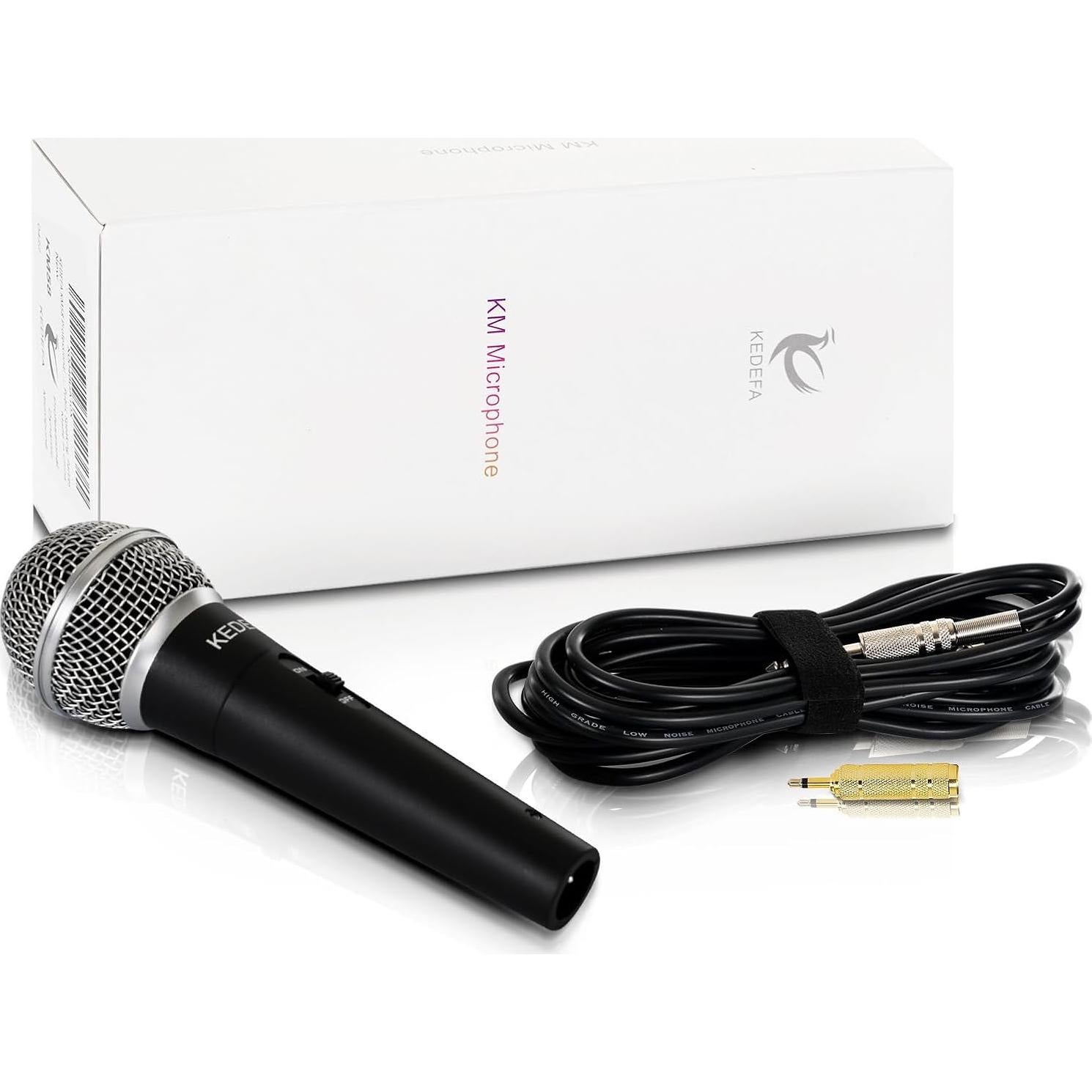 Micrófono de Karaoke KM58 KEDEFA Dinámico Cardioide 4m