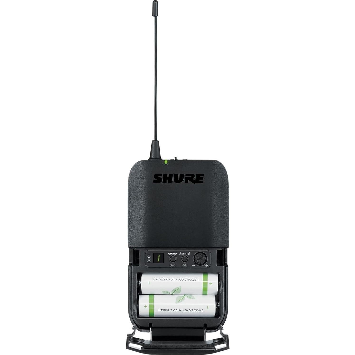 Sistema de micrófono inalámbrico Shure BLX188/CVL - 14h batería, 100m alcance