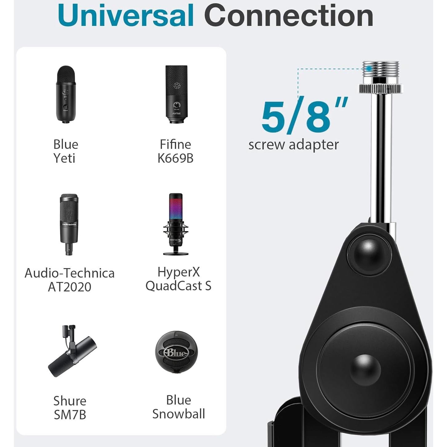 Soporte de Micrófono InnoGear PSA28-RD con Gestión de Cables
