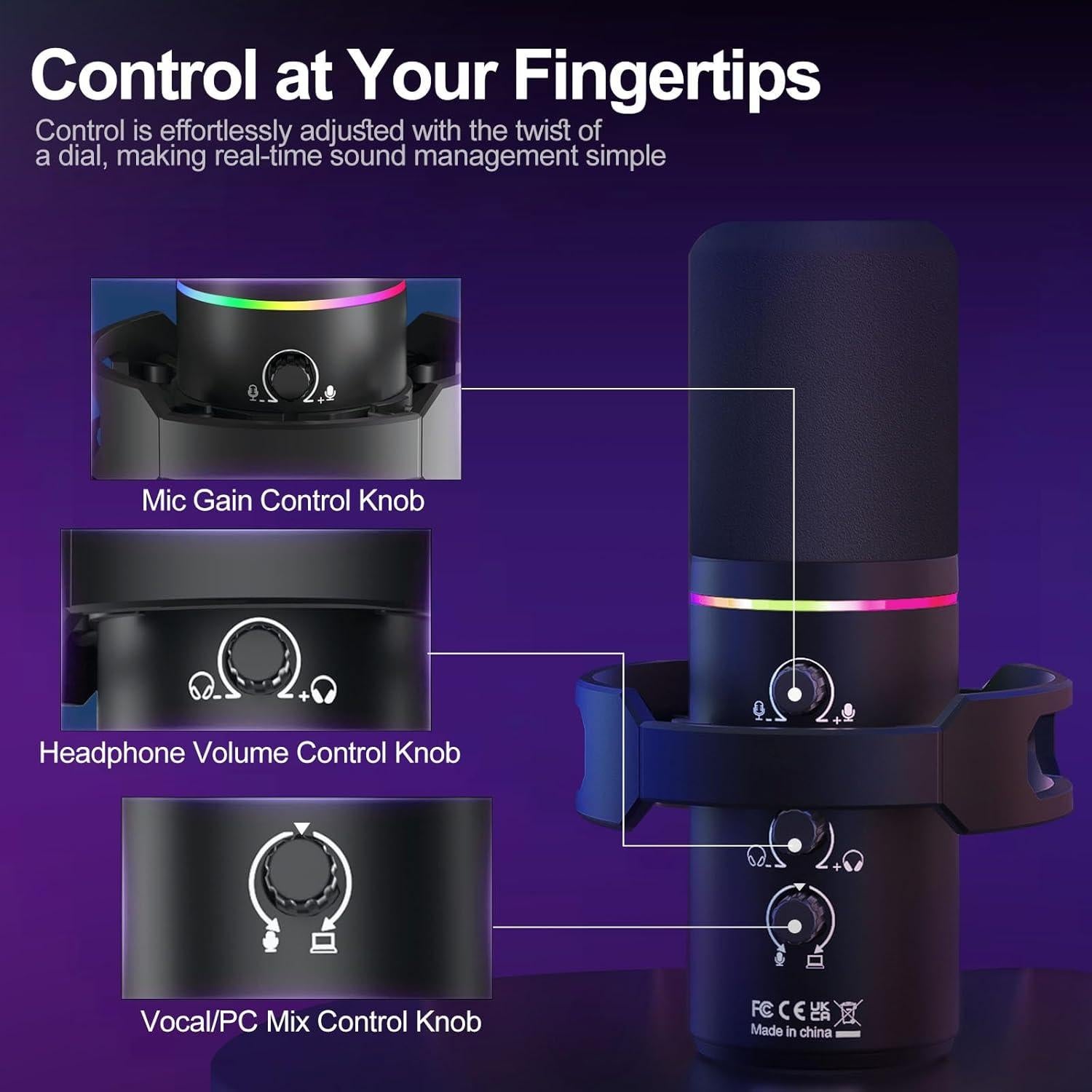 Micrófono Dinámico USB/XLR Socodox WM8 con Brazo Articulado