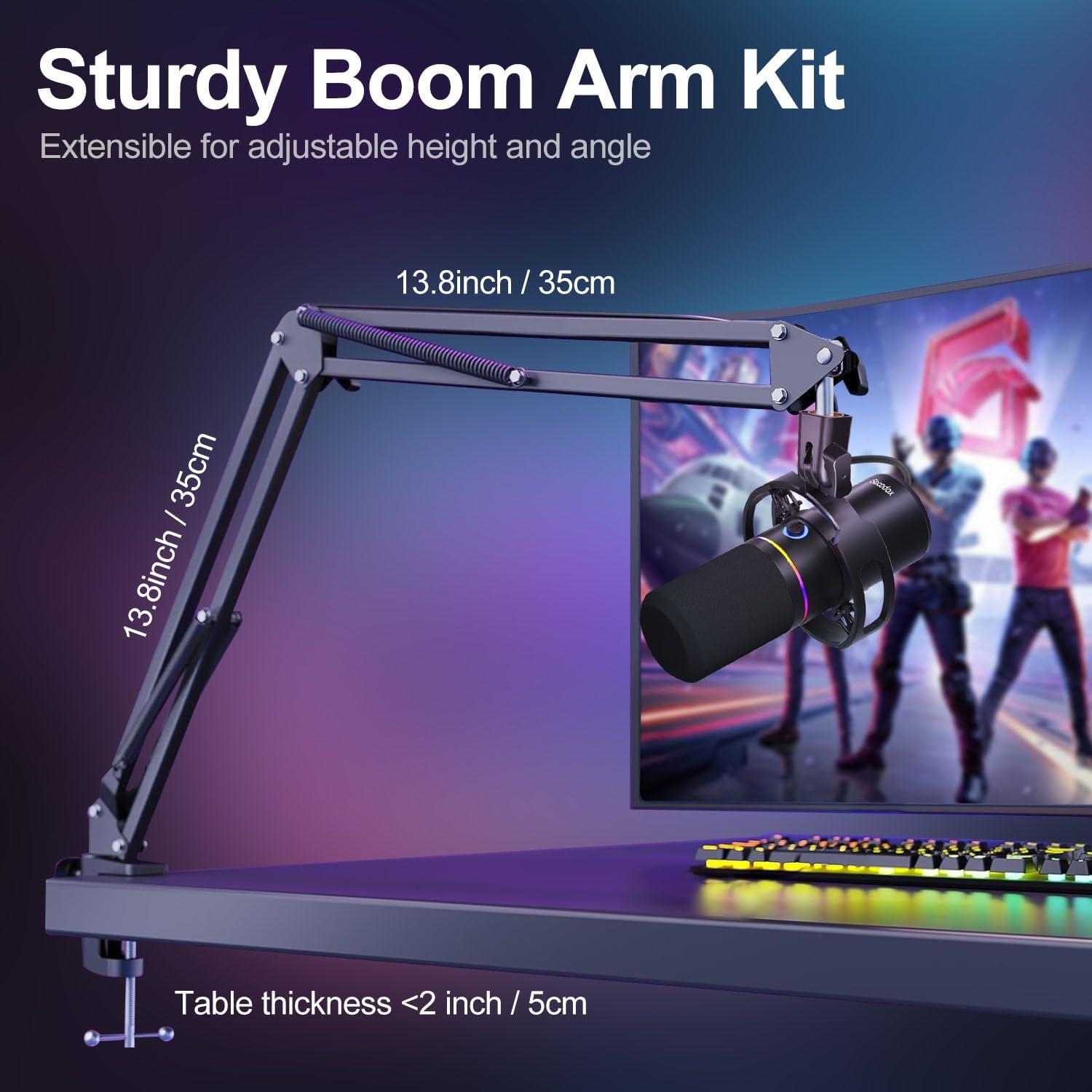 Micrófono Dinámico USB/XLR Socodox WM8 con Brazo Articulado