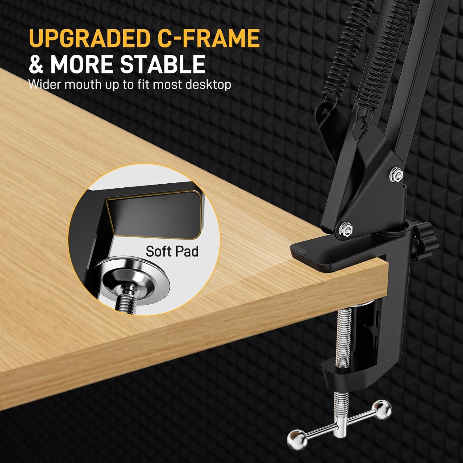 Brazo de Micrófono MAONO BA20 Negro Ajustable para Podcasting