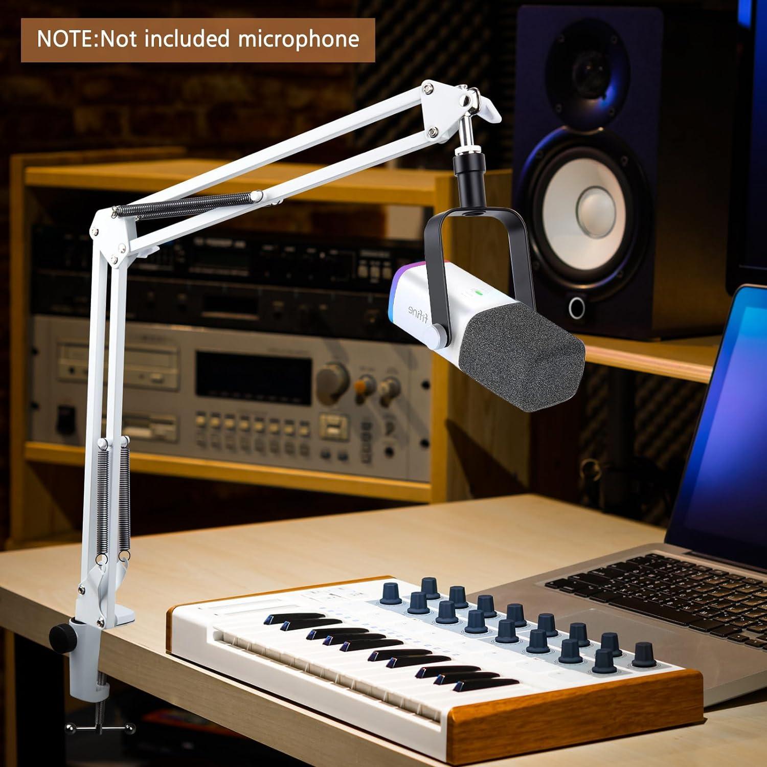 Brazo de Boom Blanco SUNMON para Micrófono Fifine AM8 - Soporte Ajustable