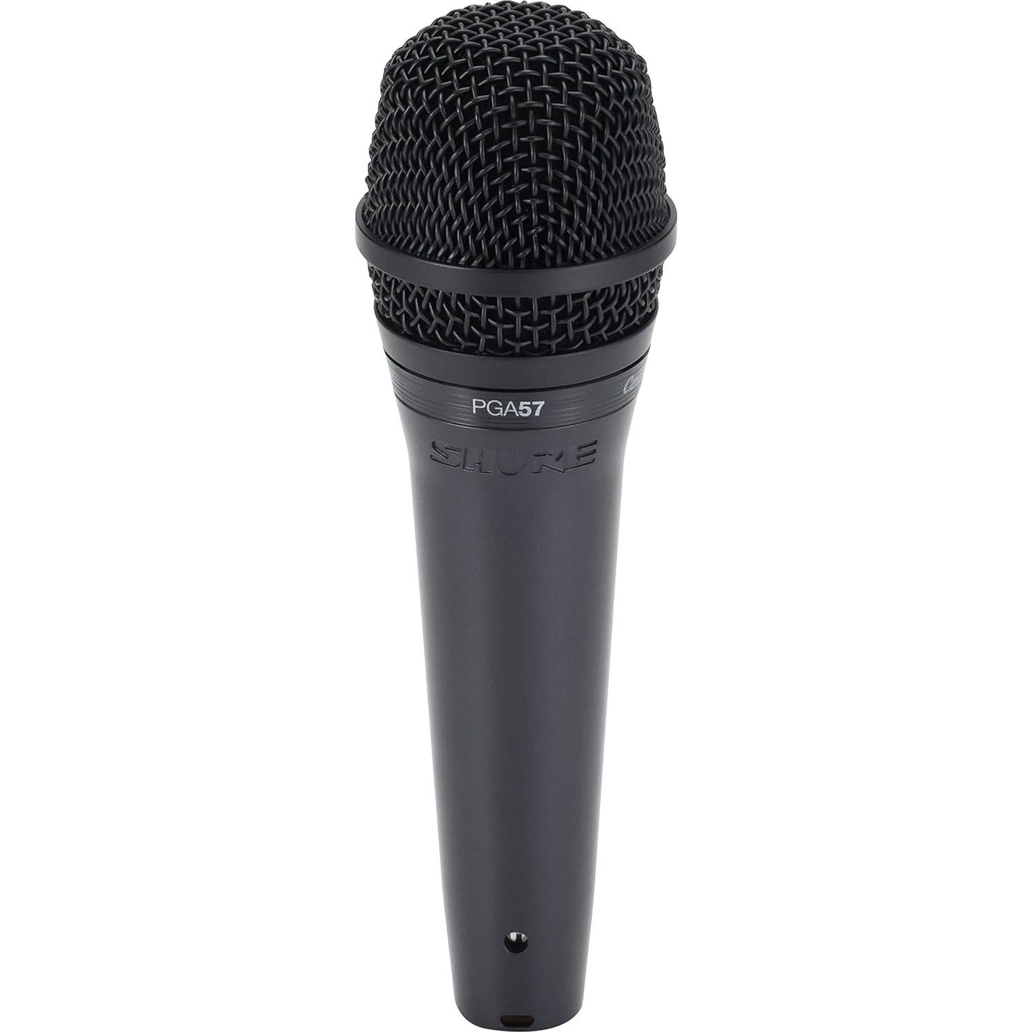 PGA57 Dynamic Microphone - Professional Quality Instrument Mic with Cardioid Pick-up Pattern, 3-in XLR Connector, 15' XLR-to-XLR Cable, Stand Adapter and Zipper Pouch, (PGA57-XLR)