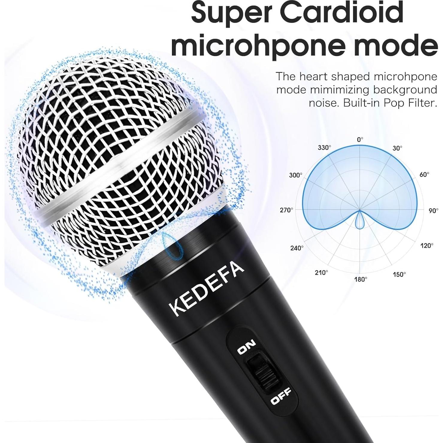 Micrófono de Karaoke de Mano KEDEFA KM88 Super Cardioide