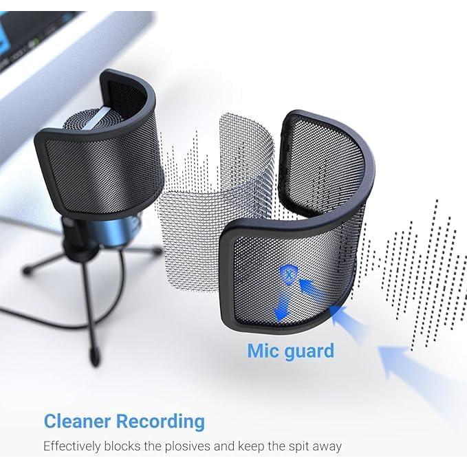 Filtro Pop para Micrófono FIFINE U1 - Pantalla Compacta Negra