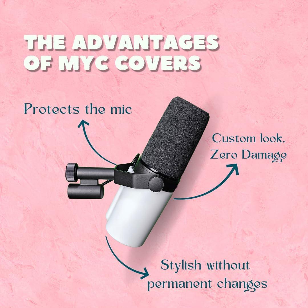 Cubierta de Micrófono Rosa Myc para Shure SM7B y SM7dB