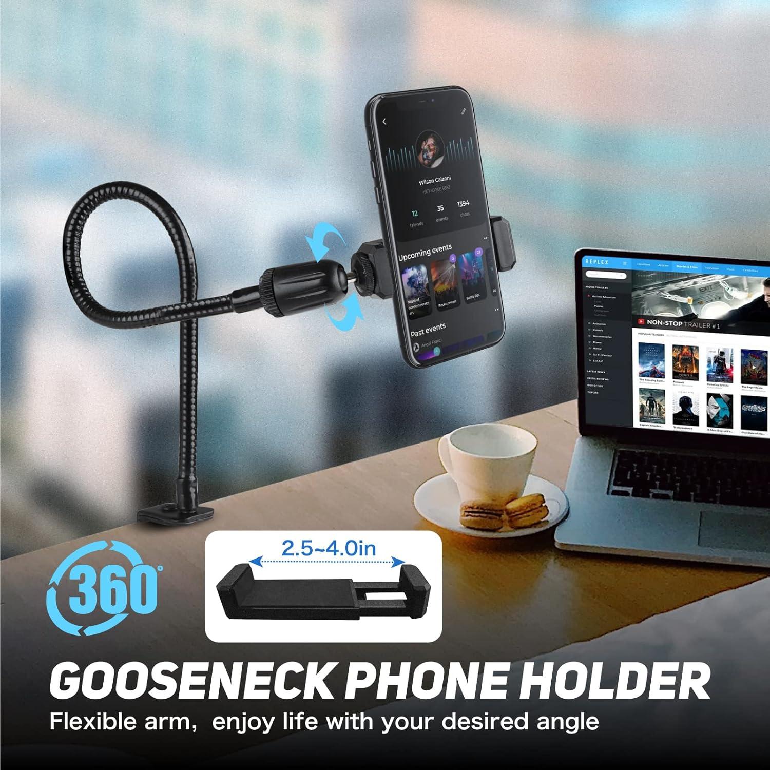 Soporte de Micrófono de Escritorio PROAR 33cm Brazo Flexible