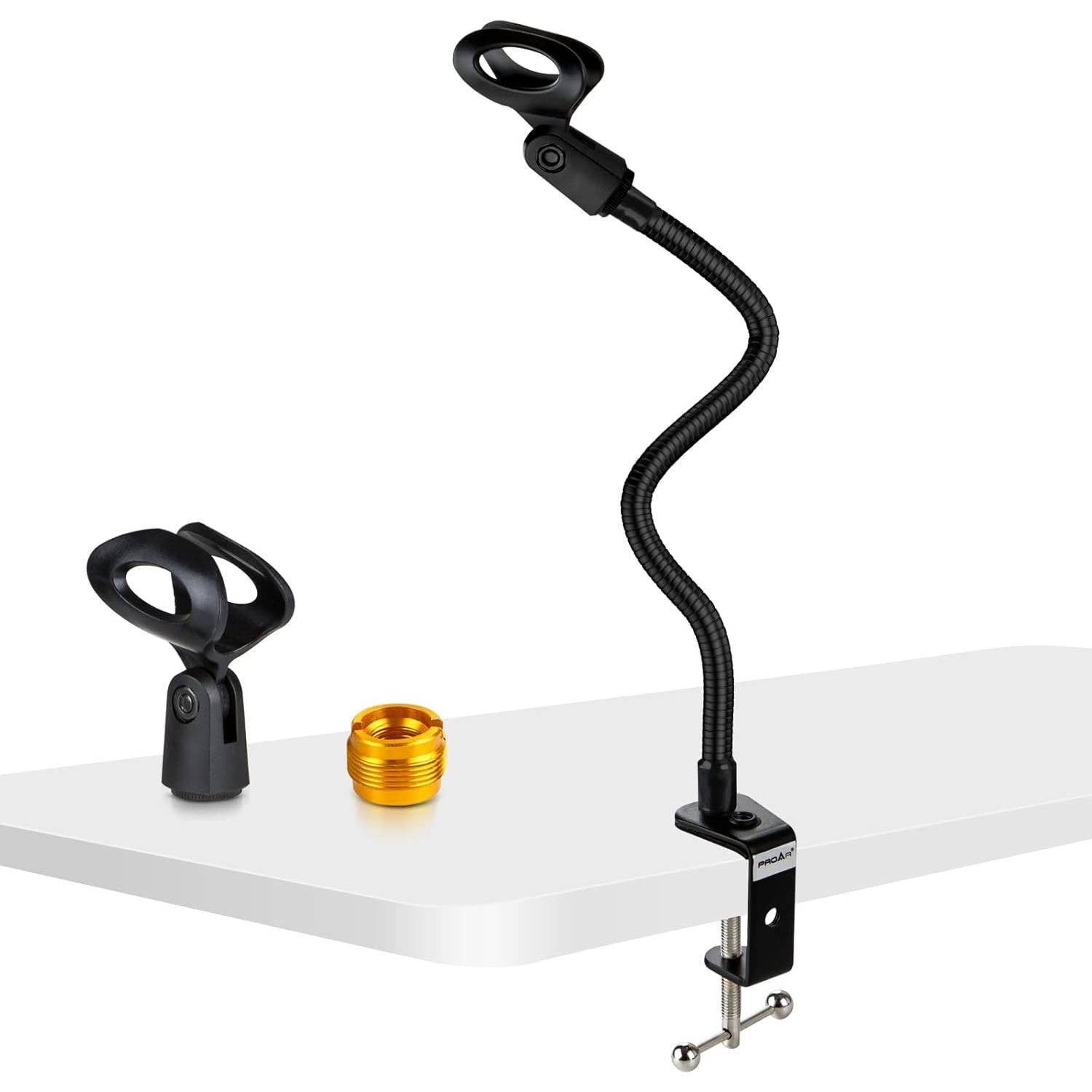 Soporte de Micrófono de Escritorio PROAR 33cm Brazo Flexible