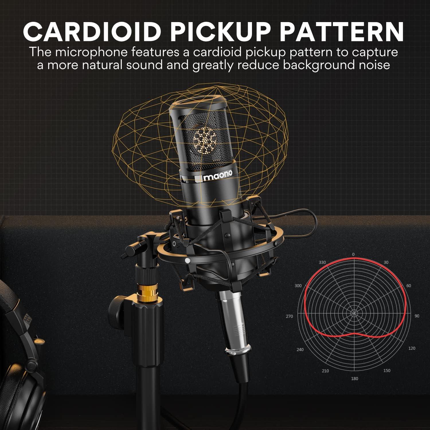 Micrófono de Condensador MAONO PM325T 25mm Cardioide Profesional