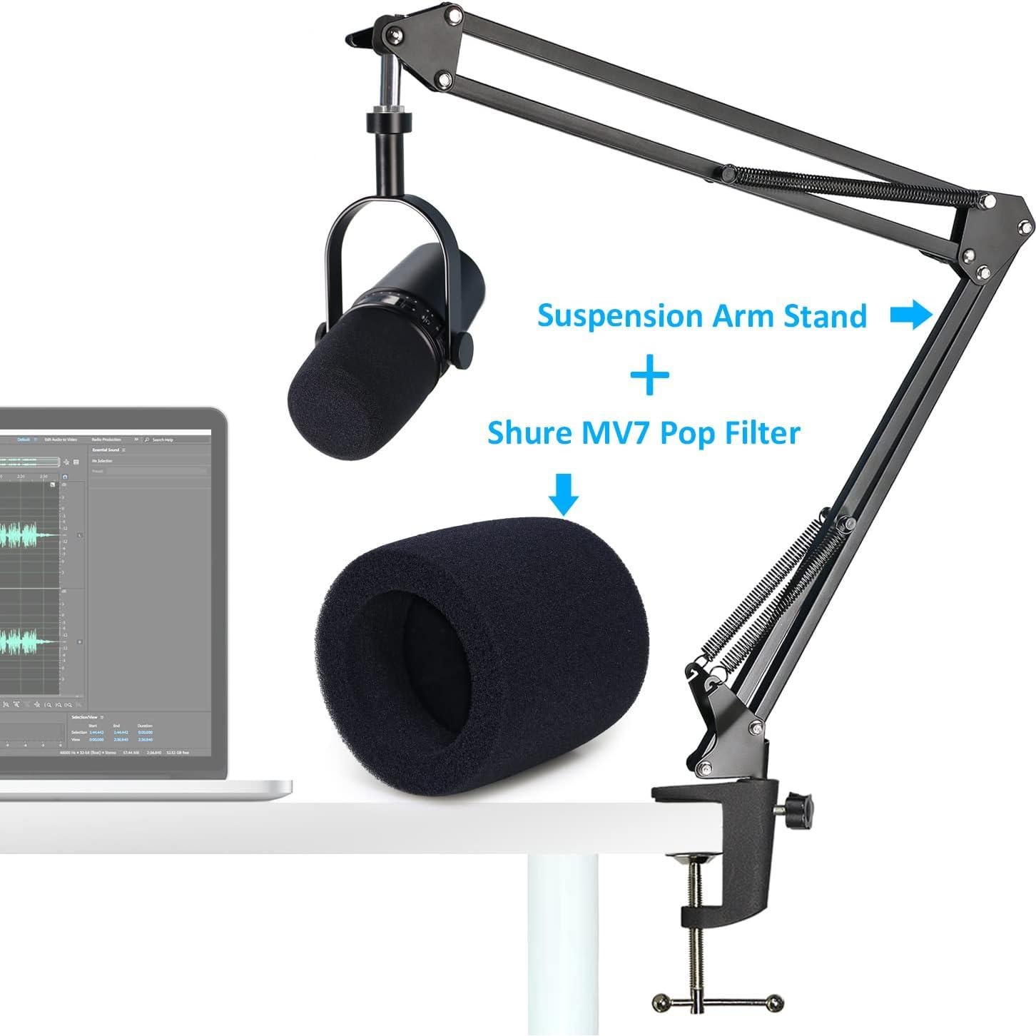 Soporte de Micrófono SUNMON MV7 con Filtro Antipop Ajustable