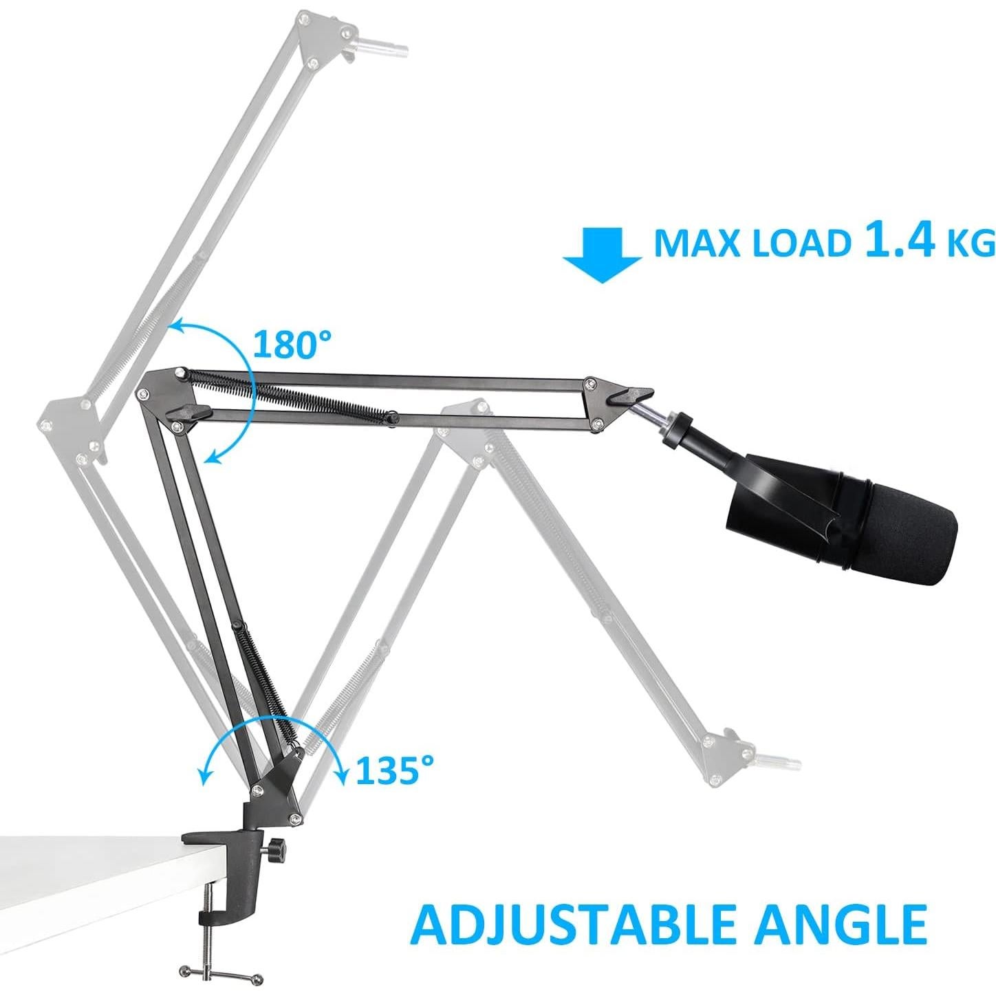 Soporte de Micrófono SUNMON MV7 con Filtro Antipop Ajustable