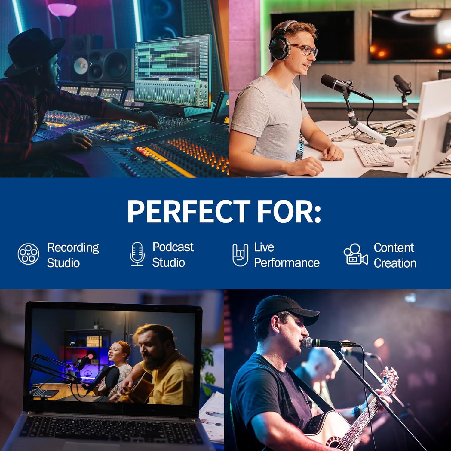 Amplificador de Micrófono OFCOSH OM-2 25dB Phantom para Estudio