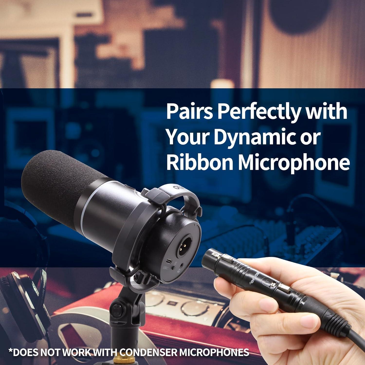 Amplificador de Micrófono OFCOSH OM-2 25dB Phantom para Estudio