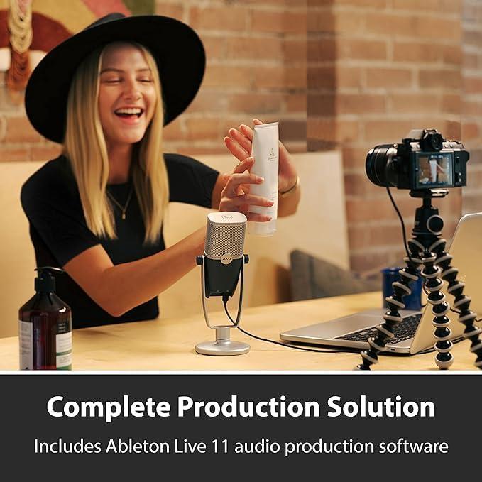 Micrófono USB-C AKG Pro Audio Ara, Doble Patrón, 24 bits/96 kHz