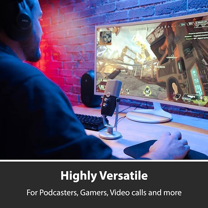 Micrófono USB-C AKG Pro Audio Ara, Doble Patrón, 24 bits/96 kHz