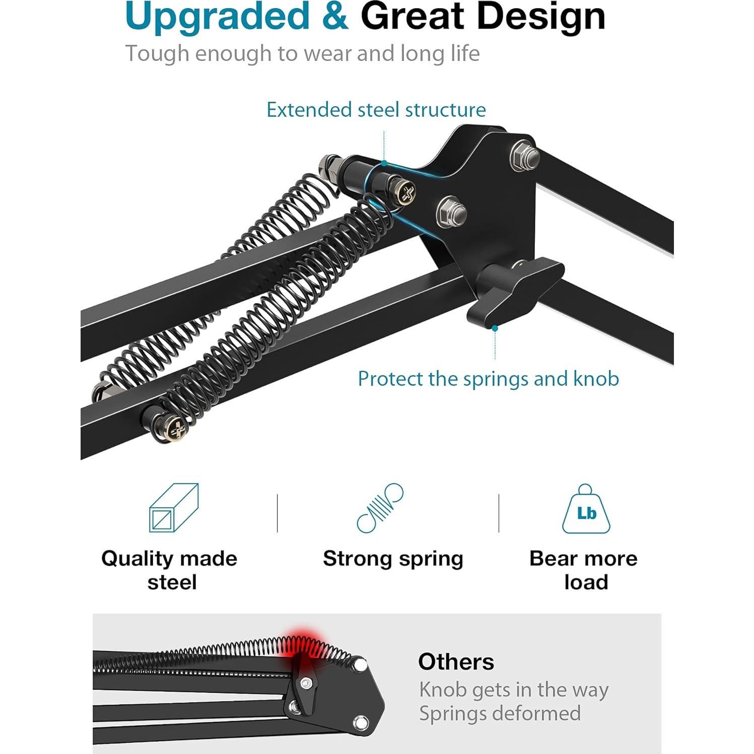 Soporte para Webcam InnoGear WS065, Brazo Ajustable 1.8 kg