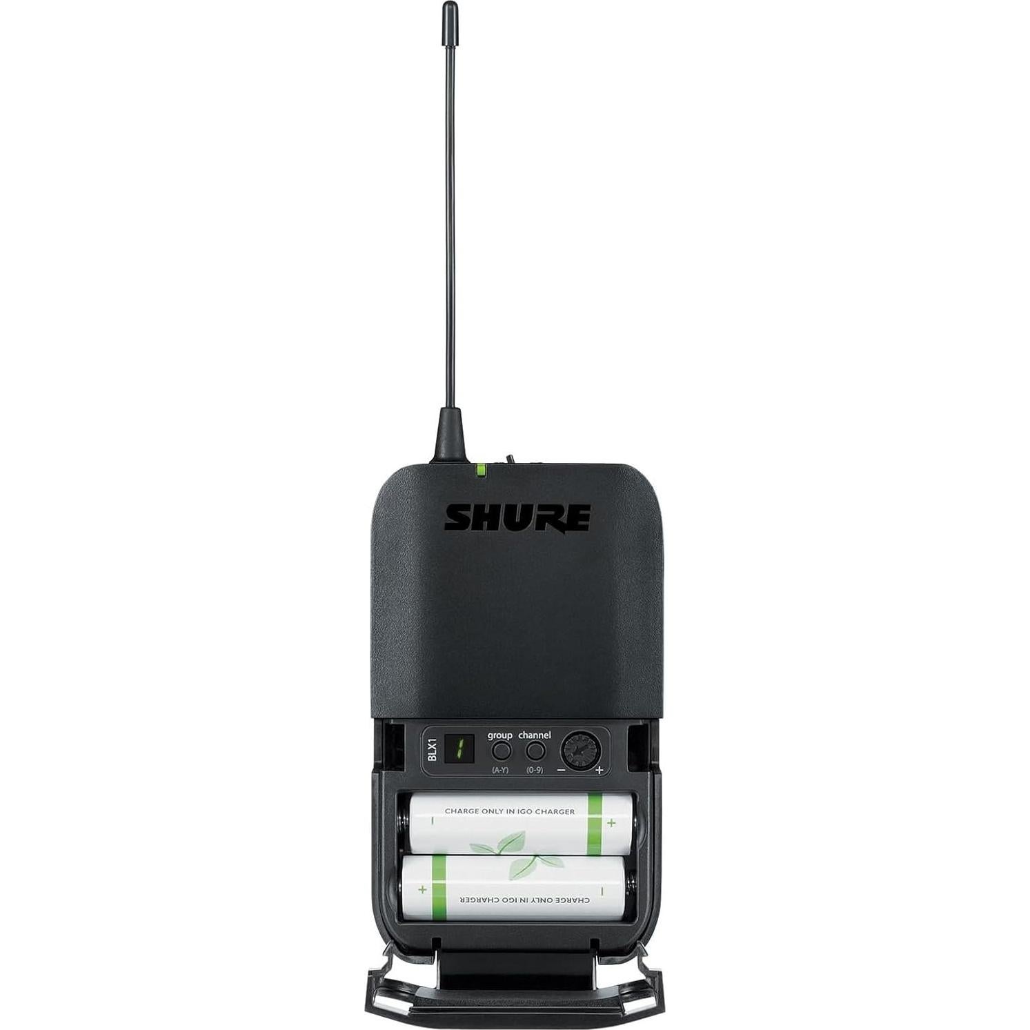 Sistema de micrófono inalámbrico Shure BLX14R MX53 - 14h batería, 100m alcance