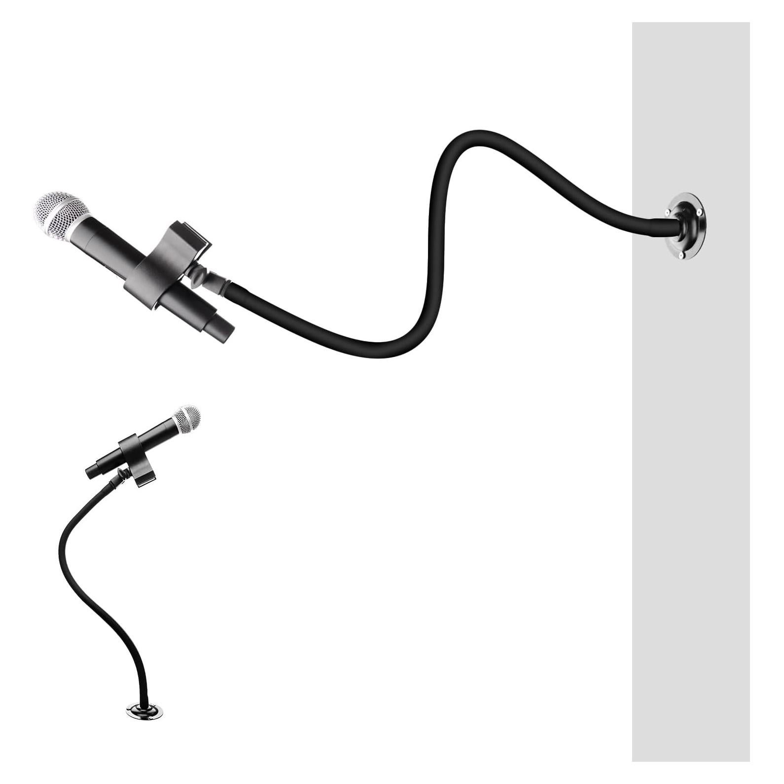 Soporte de Micrófono Flexible 60 cm con Base de Metal MK0107