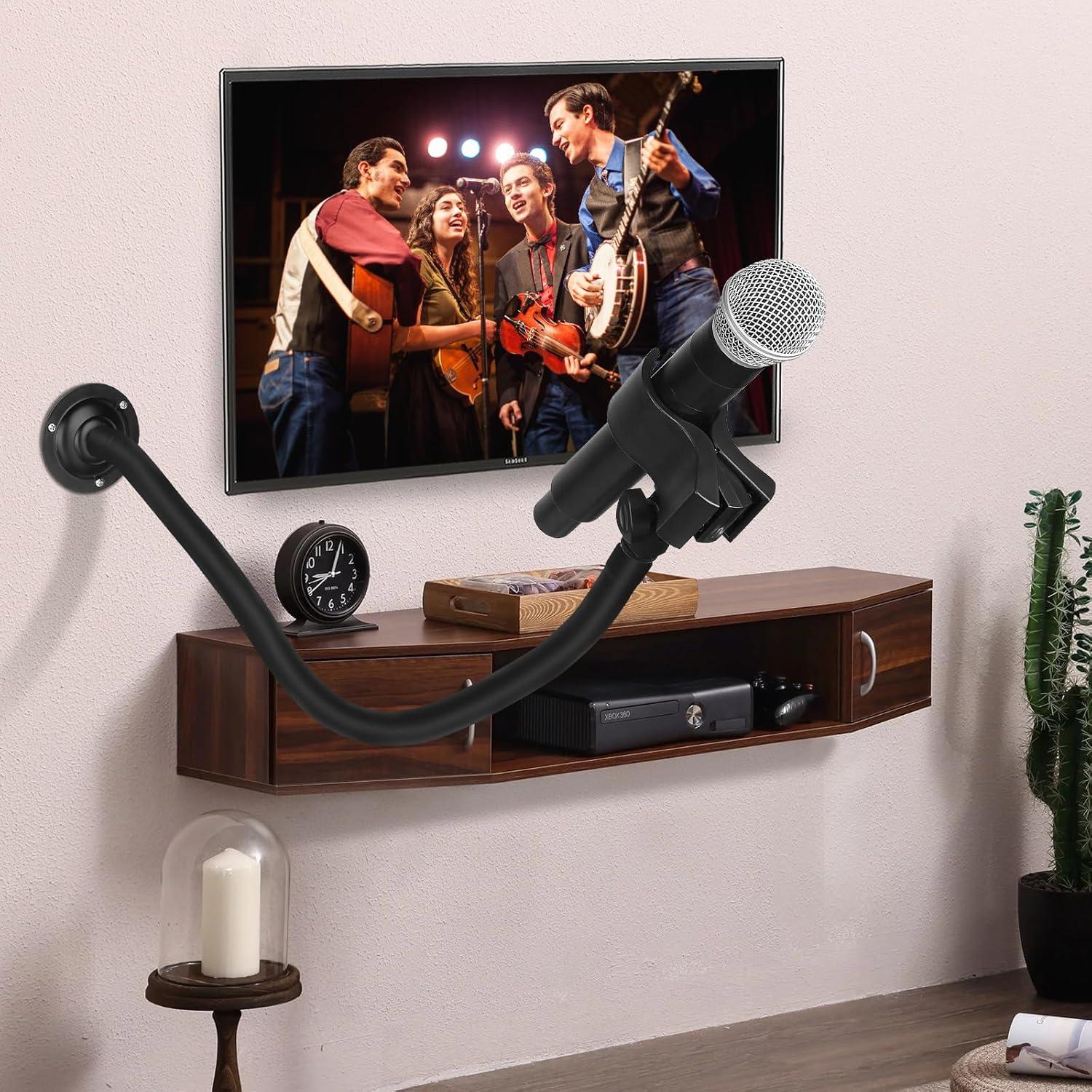 Soporte de Micrófono Flexible 60 cm con Base de Metal MK0107