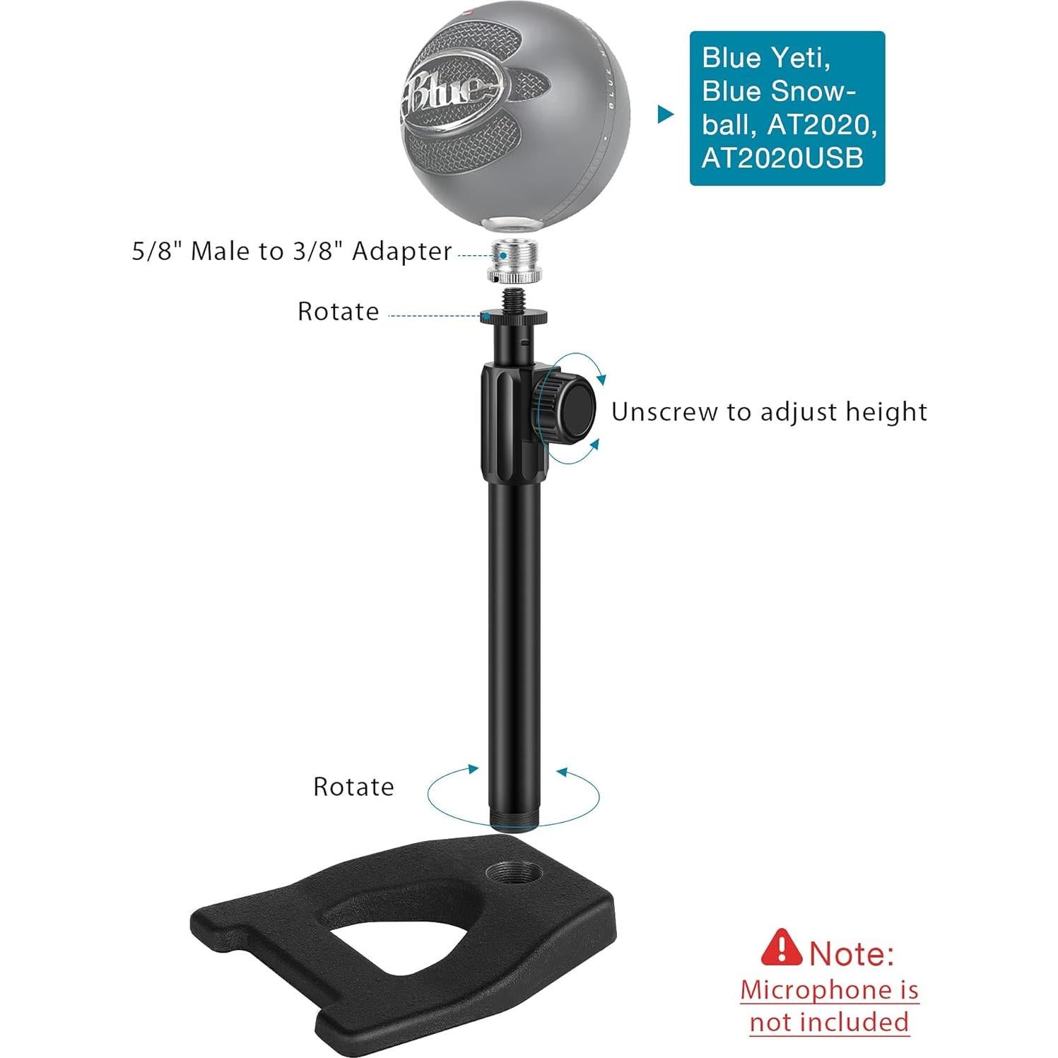 Soporte de Micrófono de Escritorio InnoGear Ajustable 25.9-38.1 cm