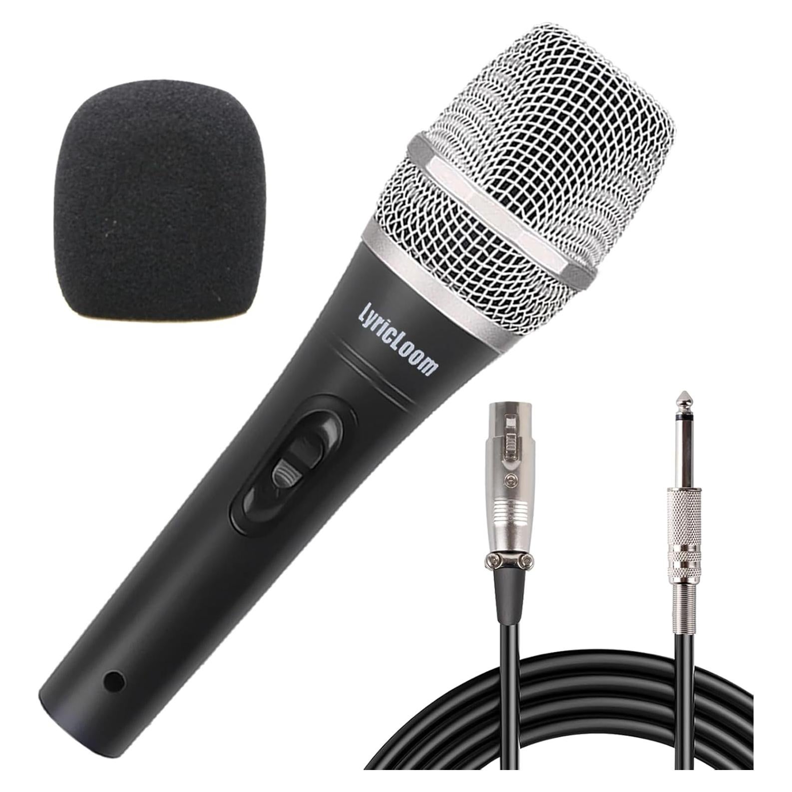 Micrófono Dinámico con Cable LyricLoom DM-11 5m Plata