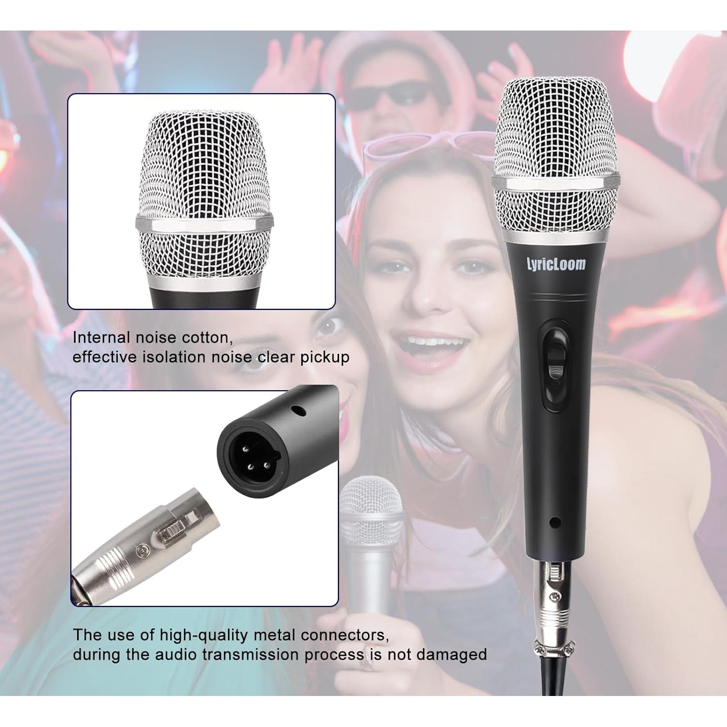 Micrófono Dinámico con Cable LyricLoom DM-11 5m Plata