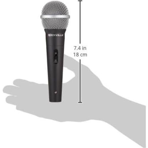 Micrófono Dinámico Rockville RMC-XLR con 2 Cables XLR