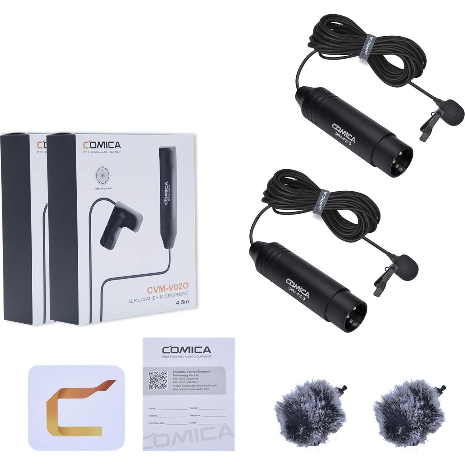 Micrófono Lavalier XLR COMICA CVM-V02O 4.5m Omnidireccional