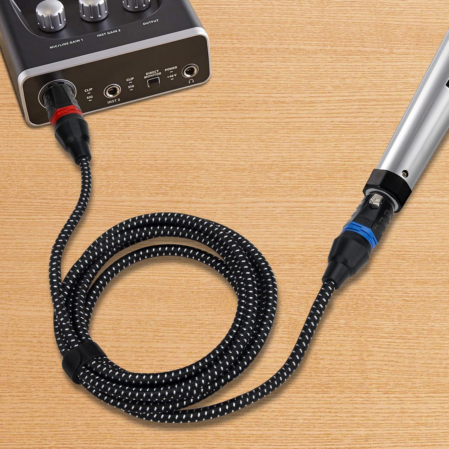 Cable de Micrófono XLR Macho a Hembra 3 Pines 3m Pizucb