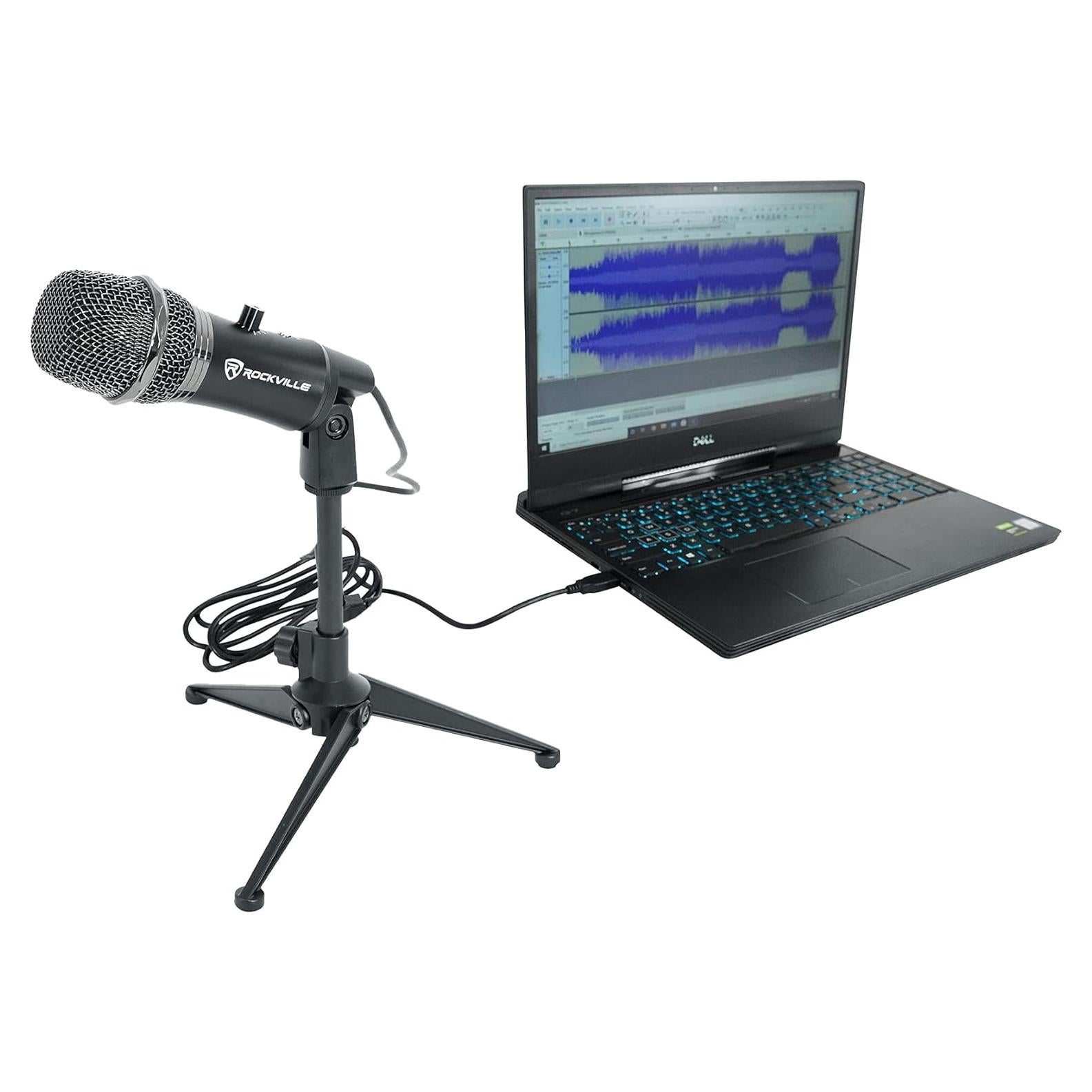 Micrófono USB Rockville A-Stream Condensador 24-Bit 192kHz