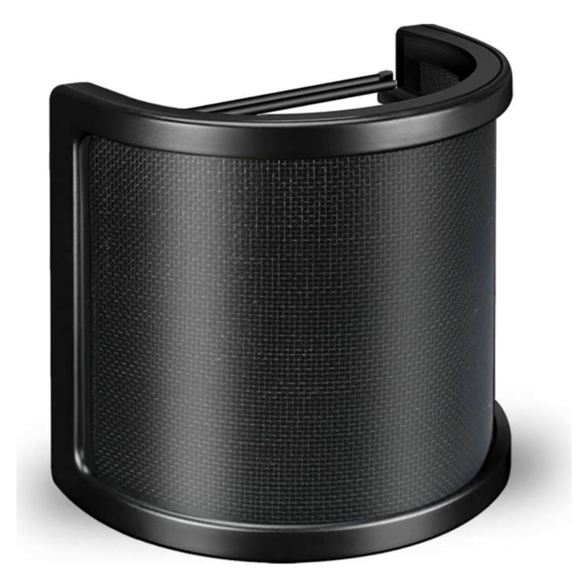 Filtro Pop para Micrófono AT2020, Malla Metálica, Negro