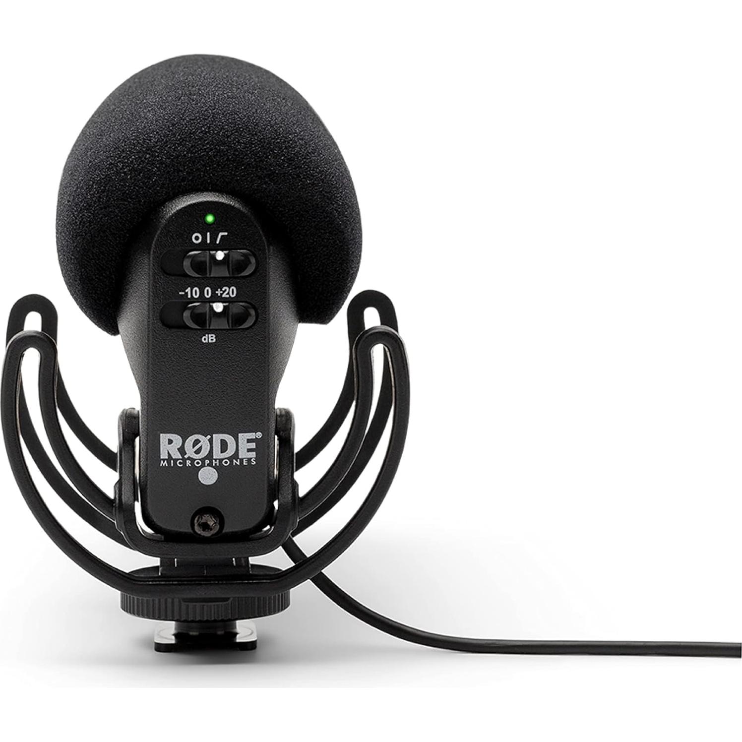 Micrófono Shotgun Rode VideoMic Pro R para Cámara, Negro