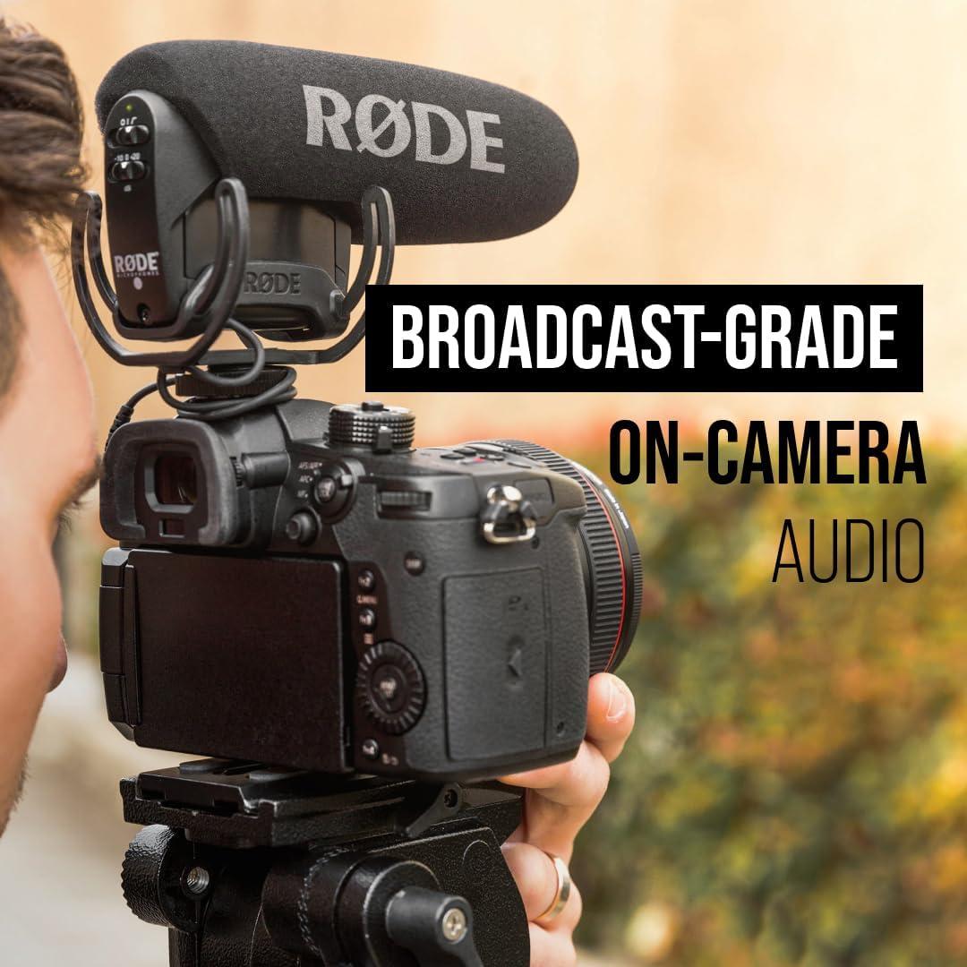 Micrófono Shotgun Rode VideoMic Pro R para Cámara, Negro