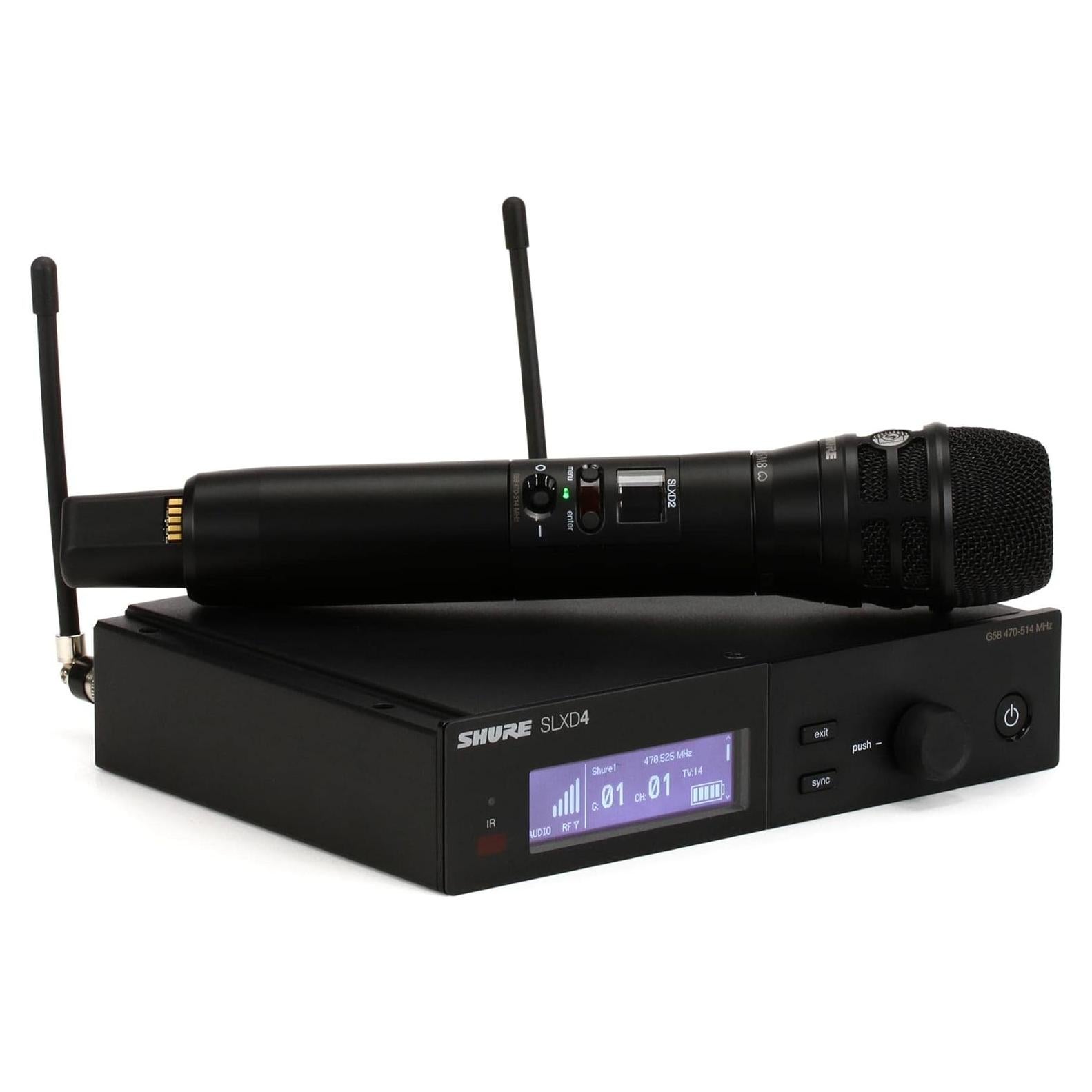 Sistema de micrófono inalámbrico Shure SLXD24/K8B - Transmisor SLXD2 y receptor SLXD4