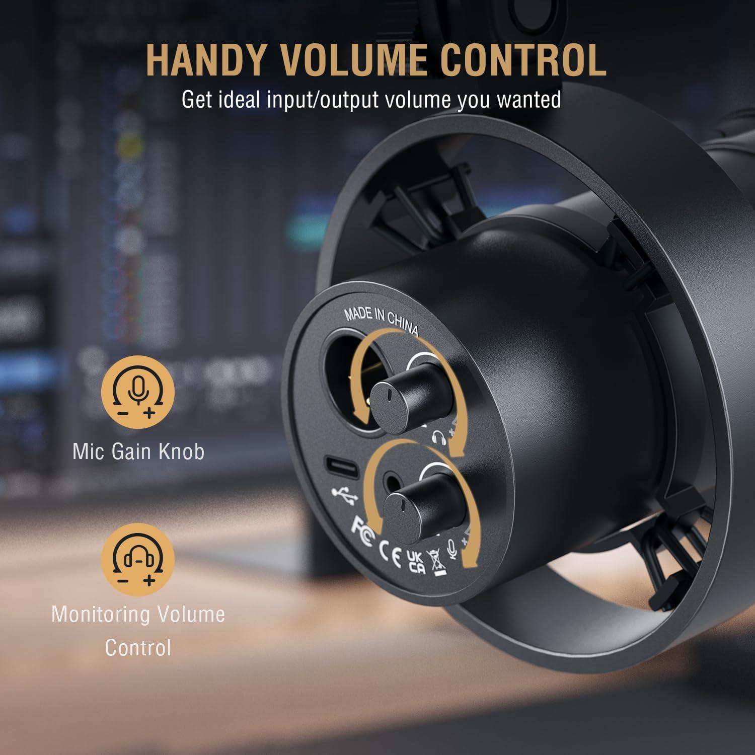 FIFINE Dynamic Microphone and Suspension Scissor Mic Stand Kit, XLR/USB Podcast PC Mic with Mute, Volume Control for Recording, Boom Arm Stand Set with Heavy Duty Clamp for Voice-Over (K688+CS1)