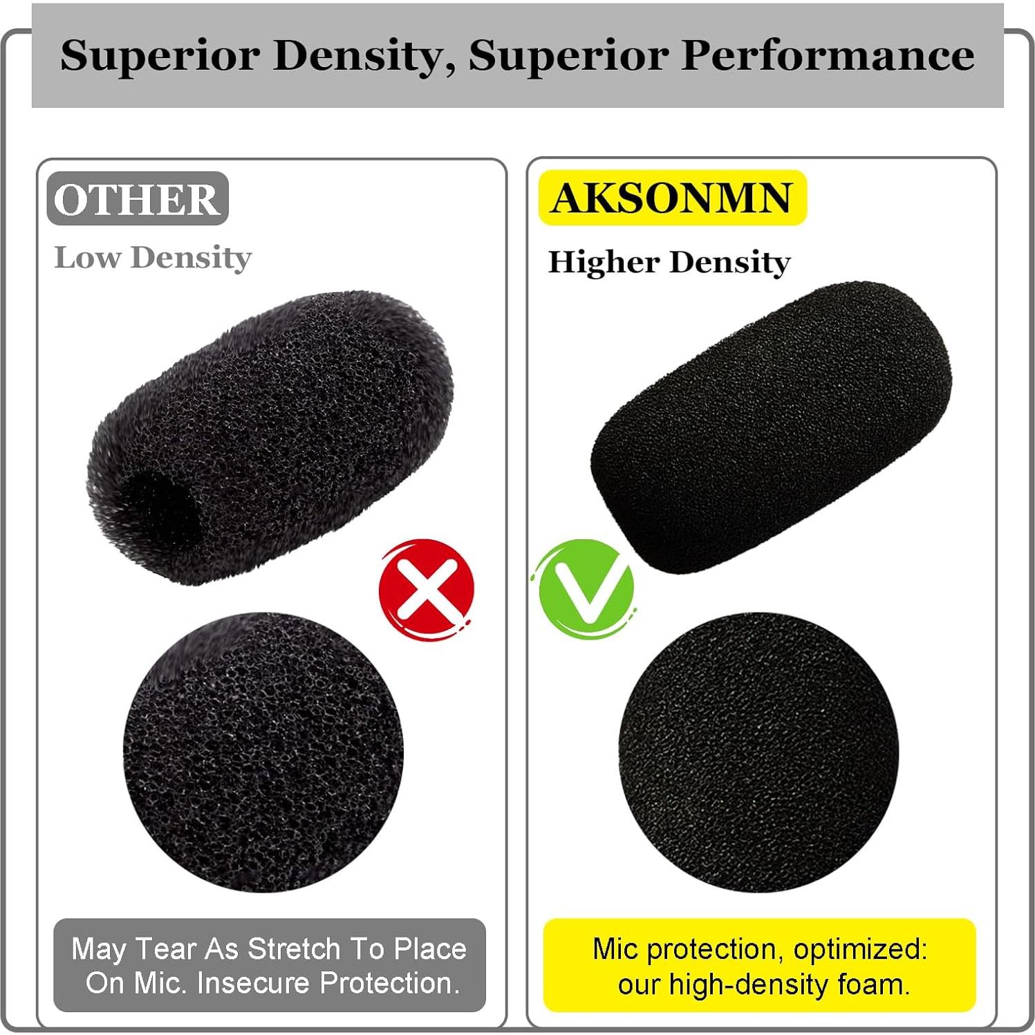 Paquete de 10 fundas de micrófono espuma AKN-SP02 3.56 cm