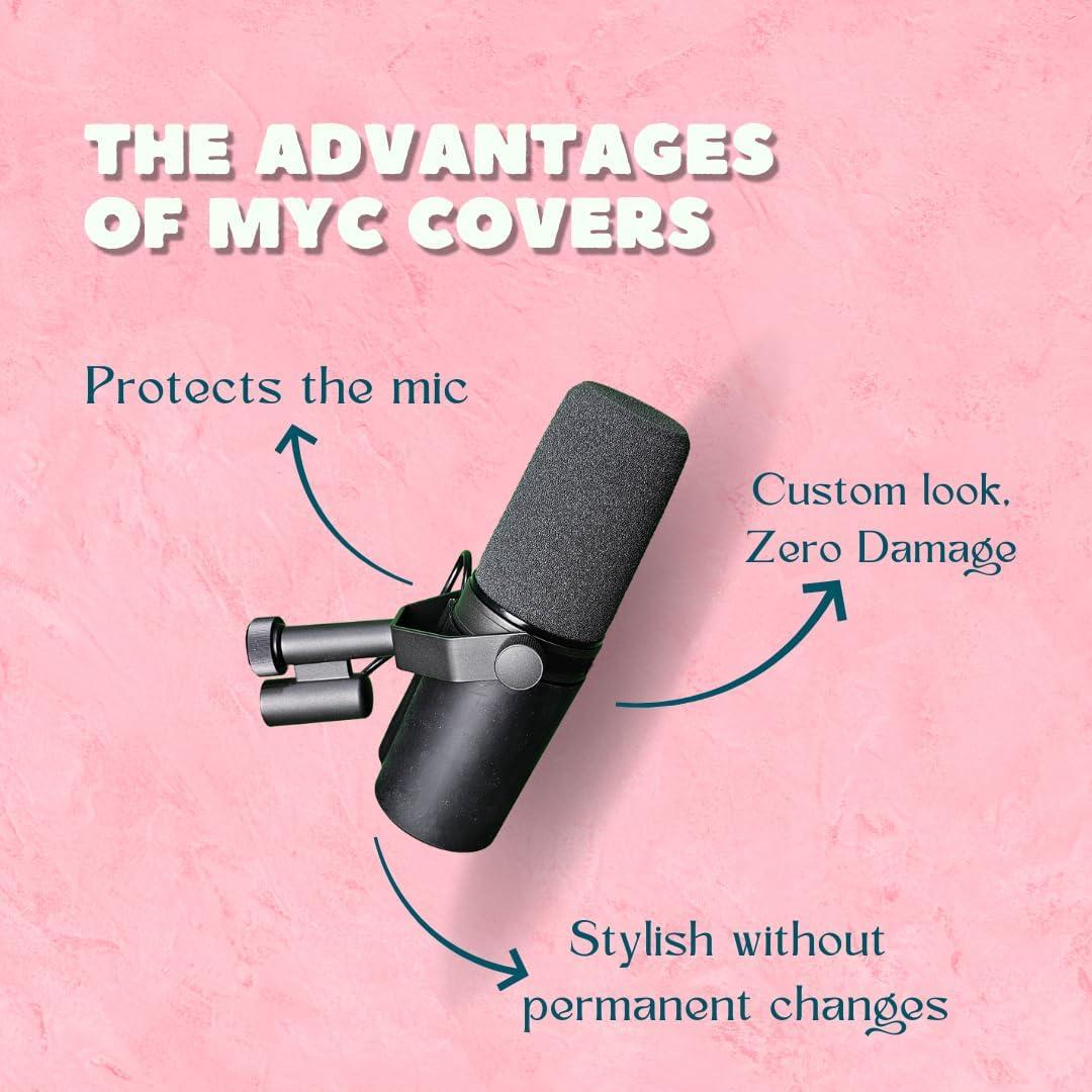 Cubierta de Micrófono Goma Negra Shure SM7B SM7dB Duradera