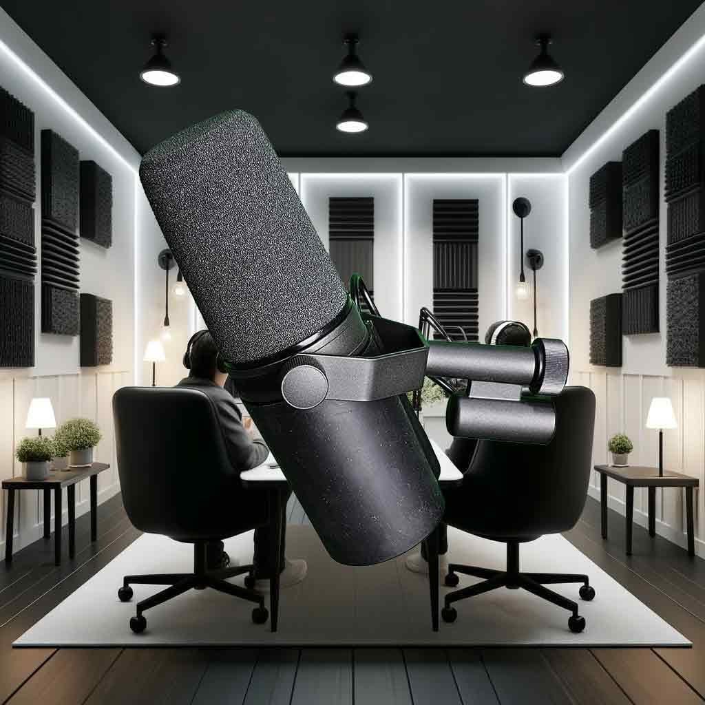 Cubierta de Micrófono Goma Negra Shure SM7B SM7dB Duradera