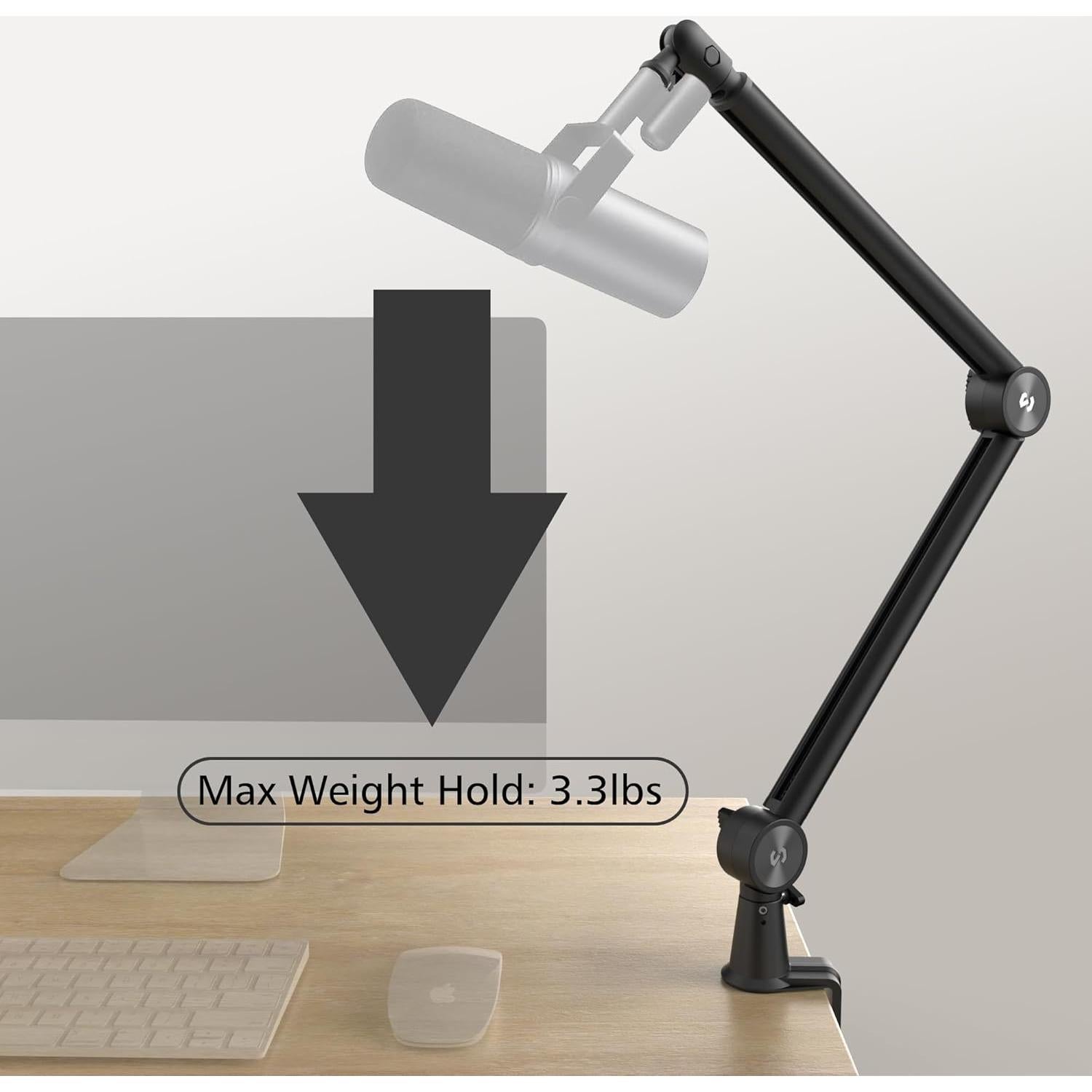 Soporte de Brazo de Micrófono CMTECK con Elevador 15cm