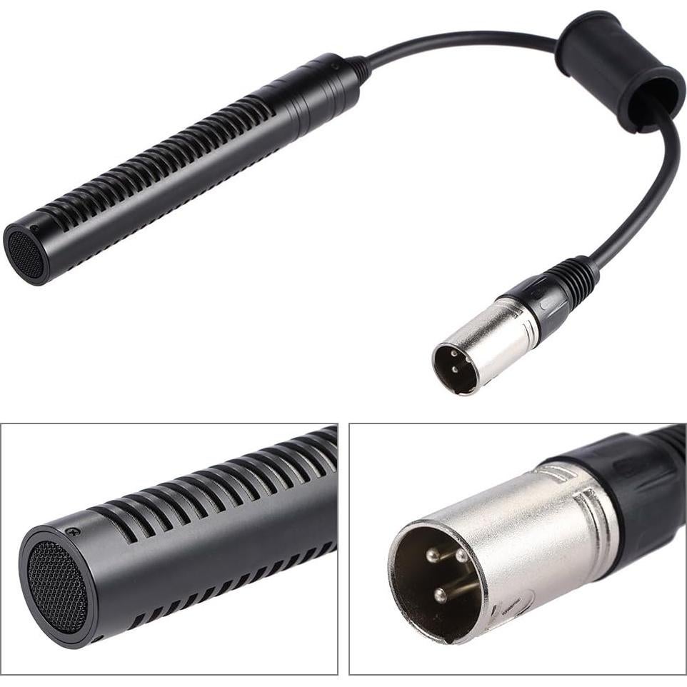 Micrófono Unidireccional Estéreo Andoer XLR para Video