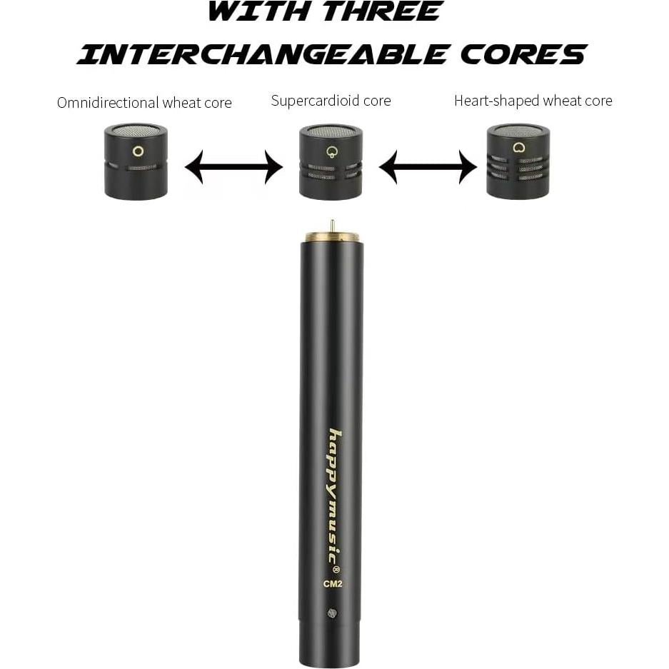 Micrófono de Condensador Happymusic CM2 - Estéreo Profesional