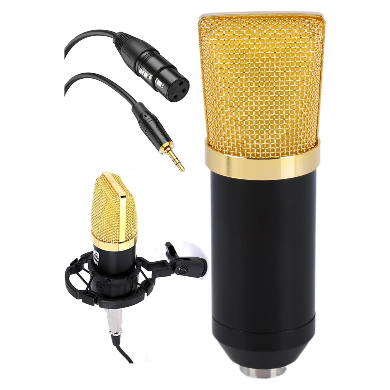 Micrófono de condensador cardioide Pyle PDMIC71 con soporte