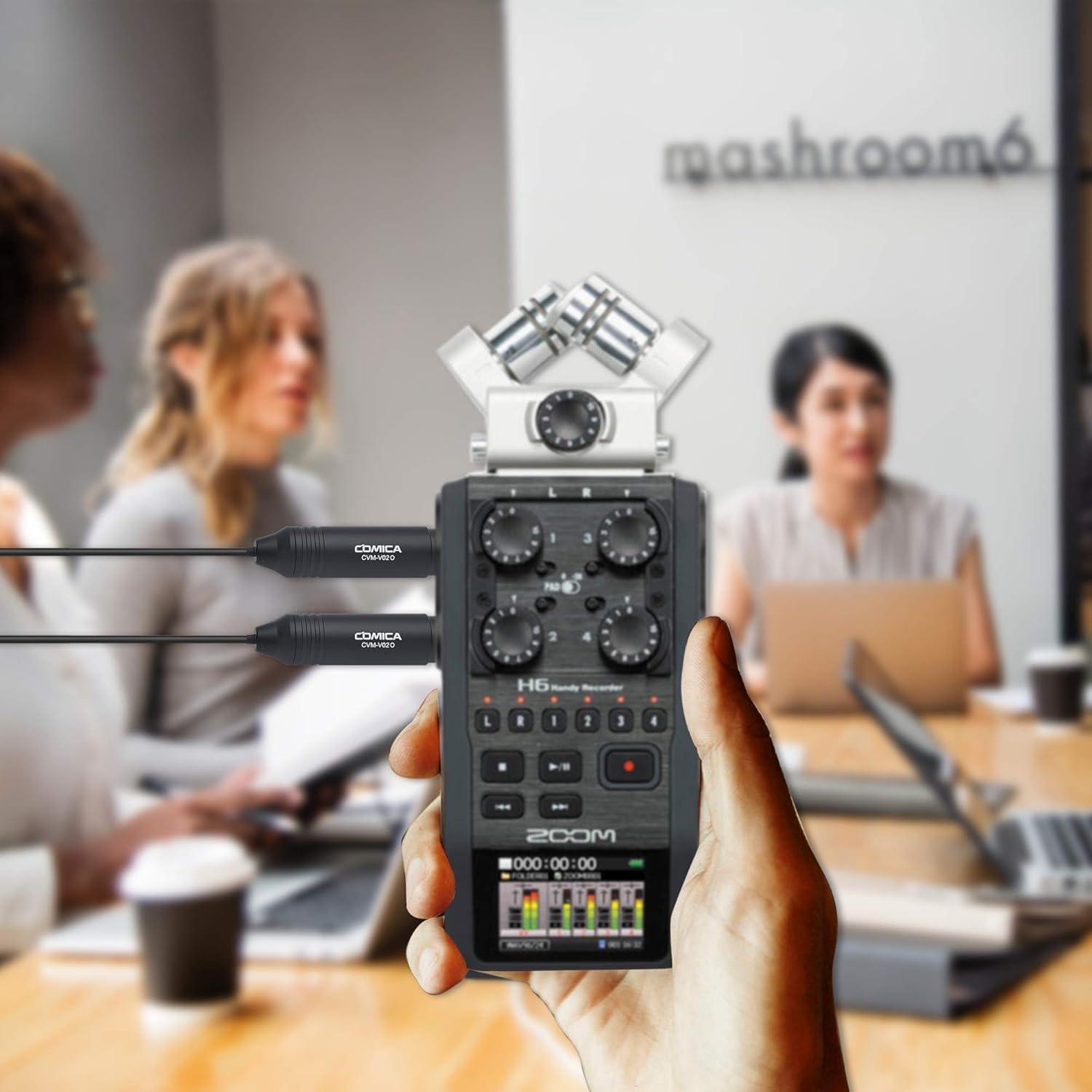 Micrófono Lavalier Comica CVM-V02O Omnidireccional 1.8m