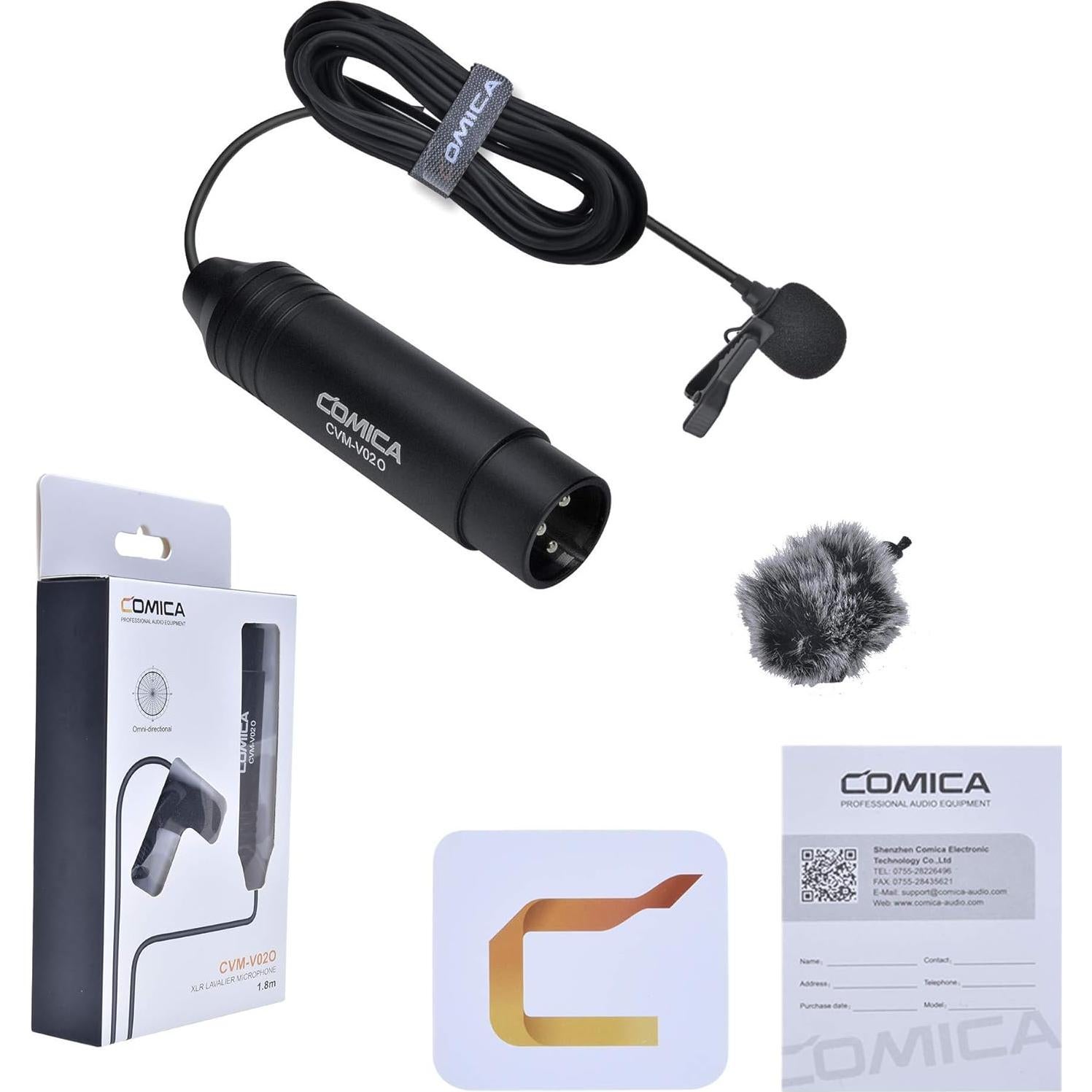 Micrófono Lavalier Comica CVM-V02O Omnidireccional 1.8m