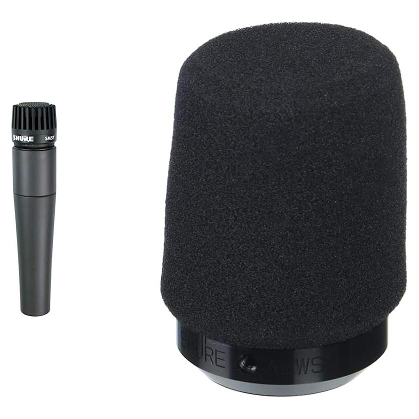 Micrófono Dinámico Cardioide Shure SM57 + Paravientos A2WS