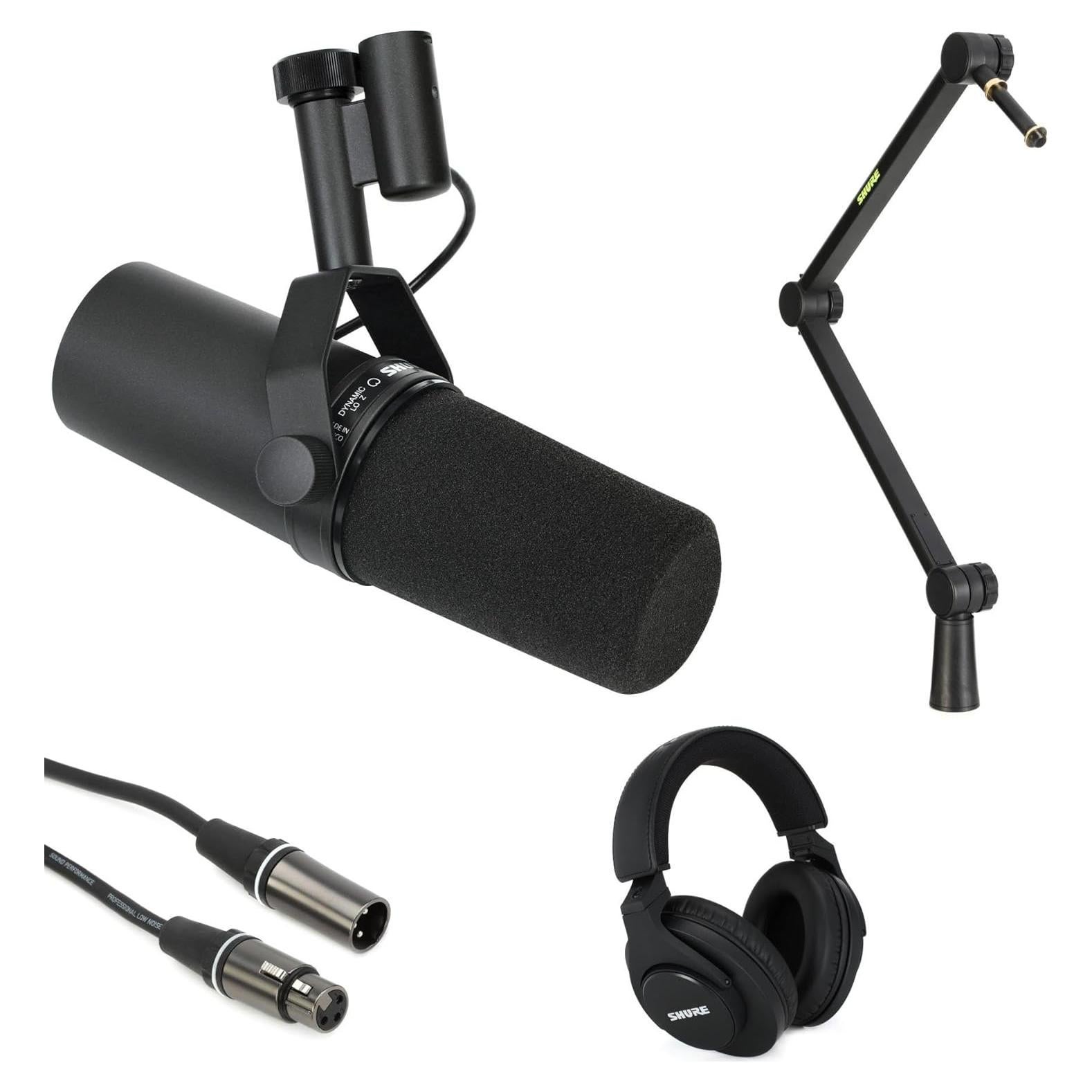 Kit de Grabación Shure SM7B con Auriculares SRH440A y Soporte