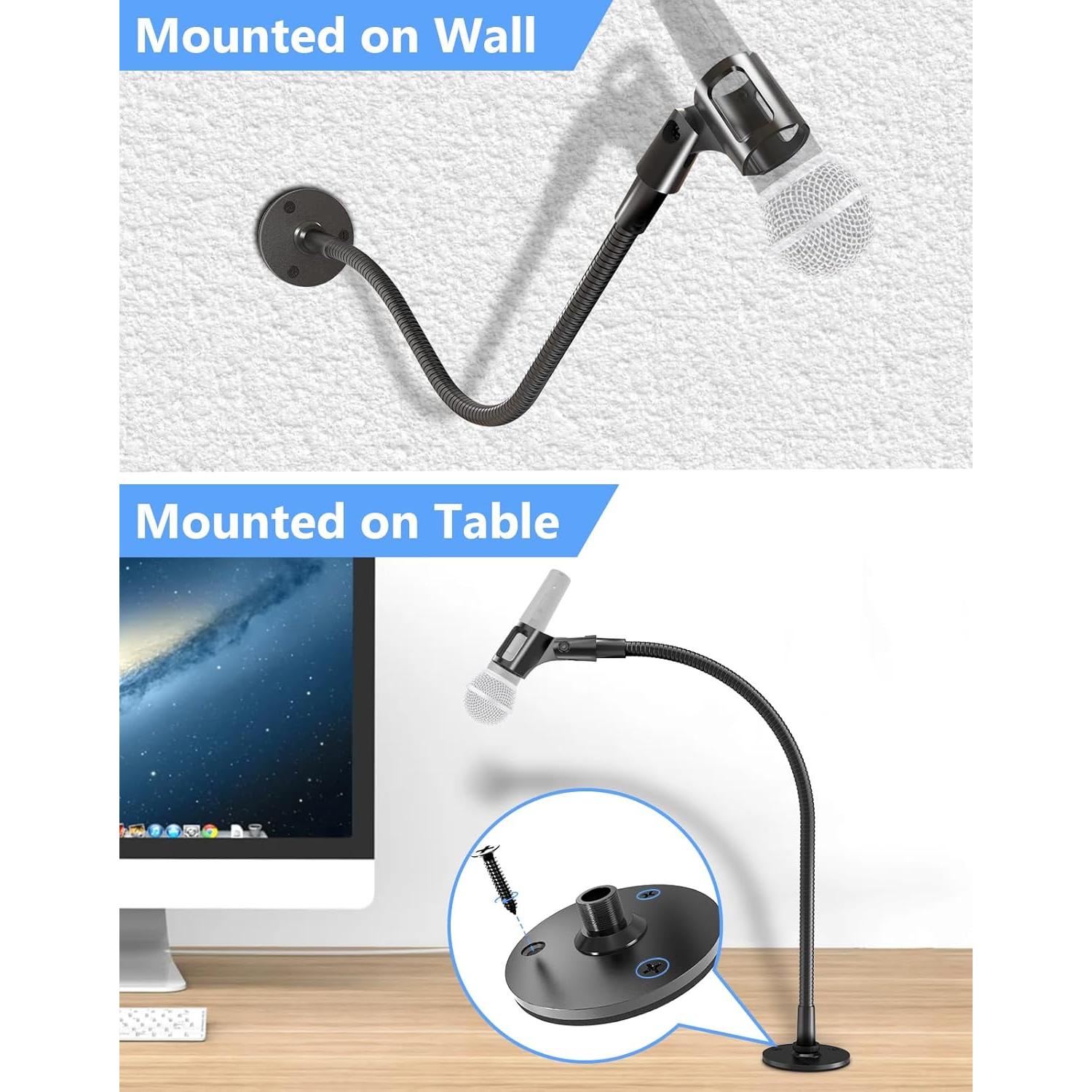 Soporte de Micrófono Flexible 19" Acero Ajustable para Podcast